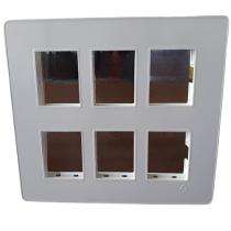 L&T CB93112FW05 12 Module White Modular Switch Plate Cover_0