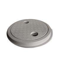 Manox Solid Top Manhole Cover FRP Coated 300 mm_0