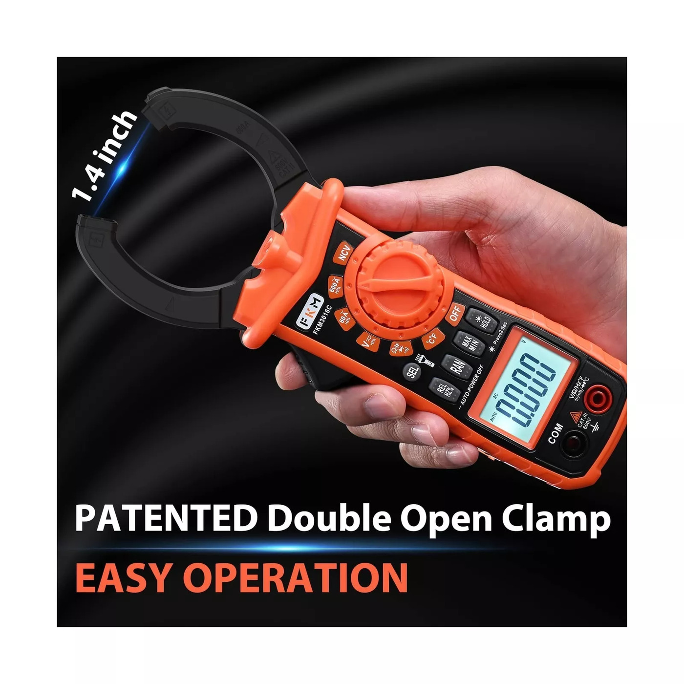 FKM 3016C 1mA-600A 1mV-600V AC DC Clamp Meter_1