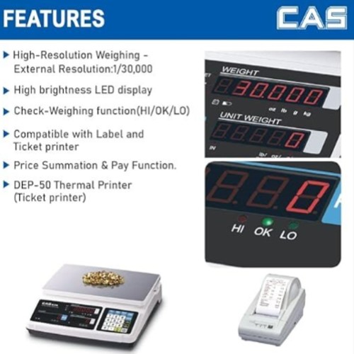 CAS Table Top Electronics Weighing Scale 3 kg PR-C_2