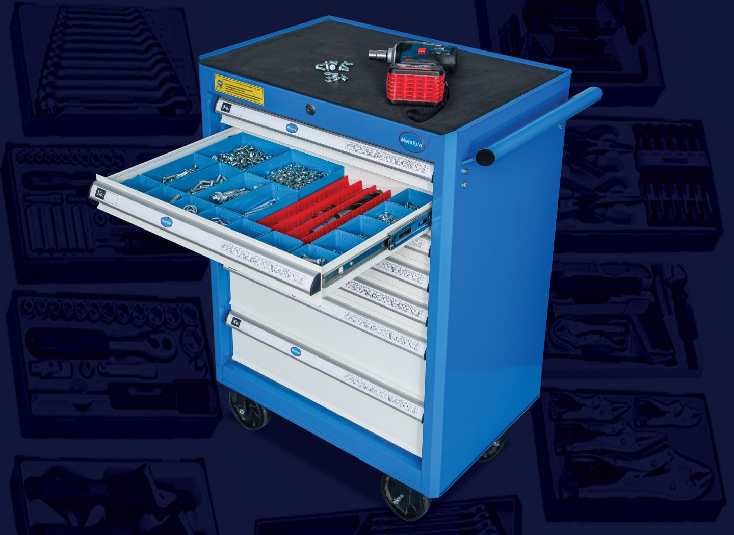 FINIX 7 Drawer Mild Steel Tool Trolley_1