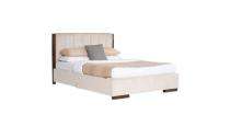 Wooden Box King Bed 185 x 200 cm Cream_0