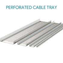 Expocor Galvanised Iron 3 mm 100 mm Perforated Cable Trays_0