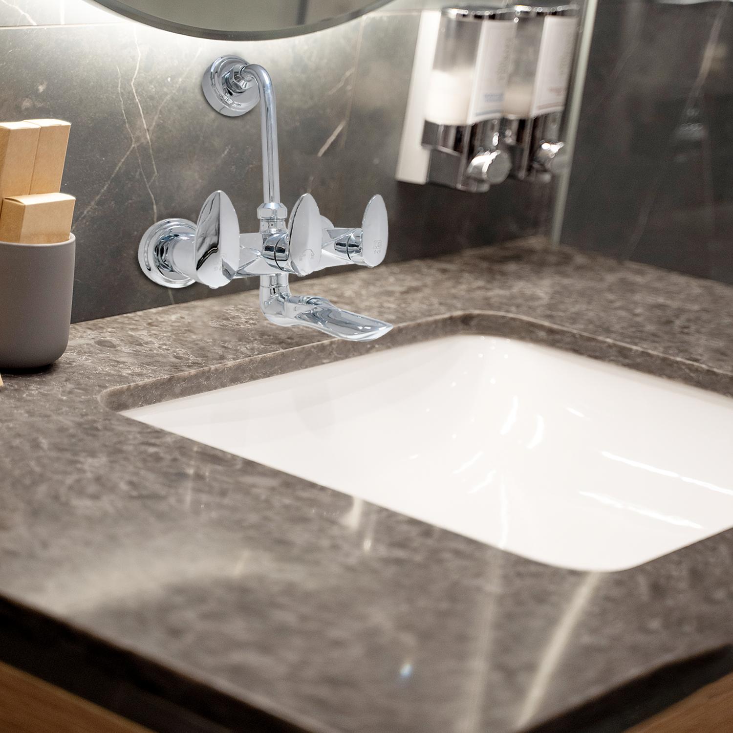 D&B Bathware Chrome Plated Wall Mixers Faucet NAUTICA 6106_3