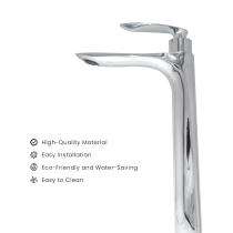 D&B Bathware Chrome Plated Extended Tall Pillar Faucet DB-NTC6105-LT_0