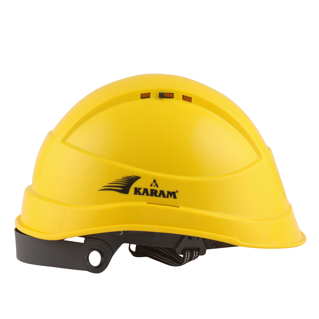 Karam Polyethylene Lemon Yellow Air Ventilated Safety Helmets PN545_2
