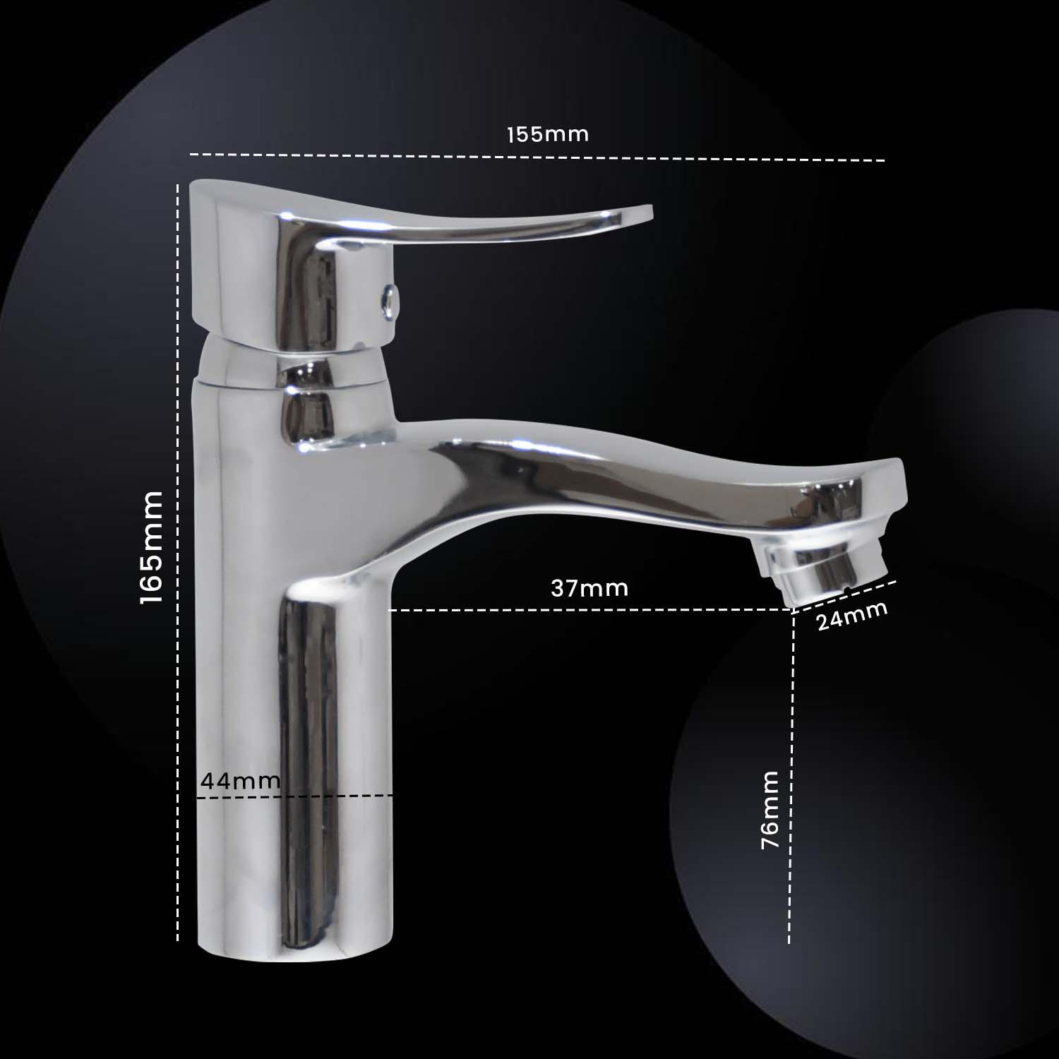 D&B Bathware Chrome plated Basin Mixers Faucet LAZZARO-3317_4