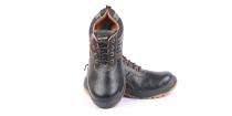 Hillson Sporty Synthetic Leather Steel Toe Safety Shoes Black_0
