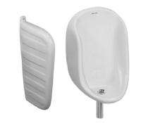 GEE CARE Flat Back Standard Urinal Half Stall-Partition Plate Ceramic_0