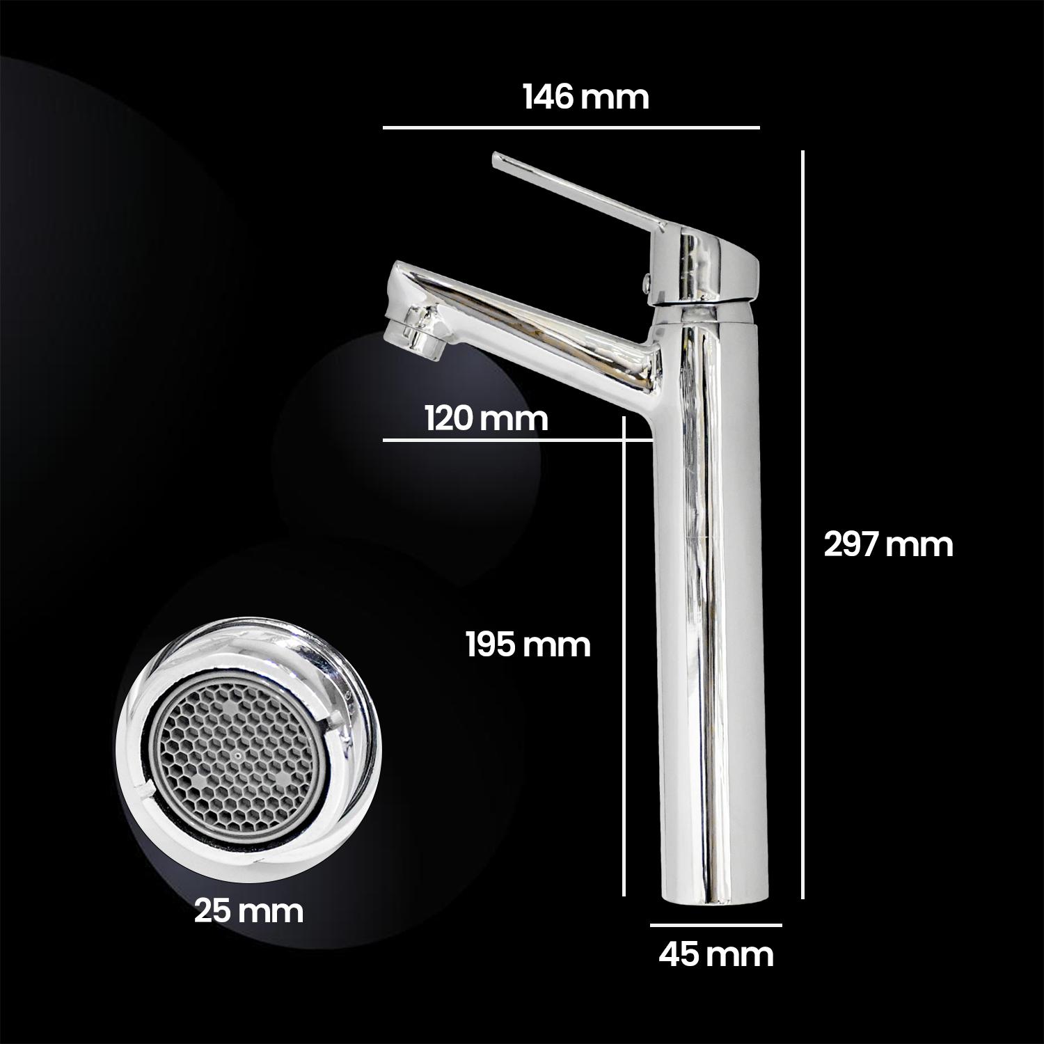 D&B Bathware Chrome plated Basin Mixers Faucet Piccolo-3218_1