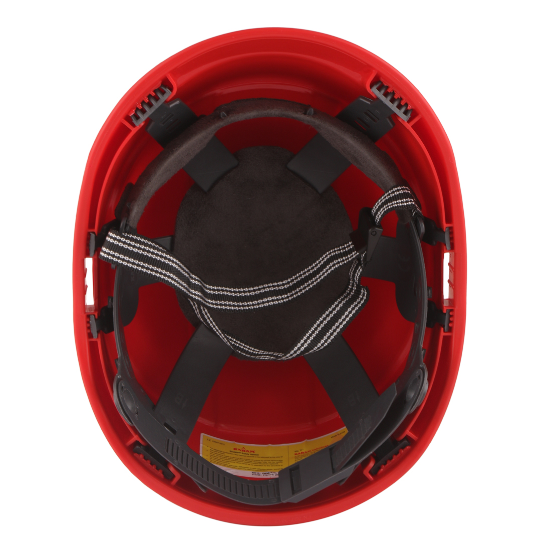 Karam Polyethylene Red Air Ventilated Safety Helmets PN545_4