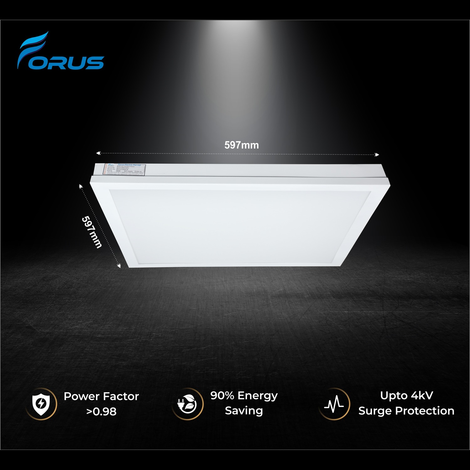 FORUS 24 W Square Cool White 597 x 597 mm LED Panel Lights Surface Mounted_1