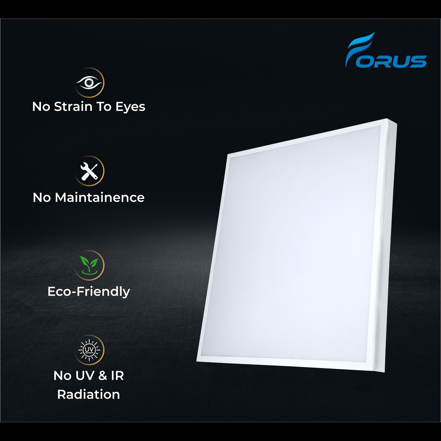 FORUS 24 W Square Cool White 597 x 597 mm LED Panel Lights Surface Mounted_2