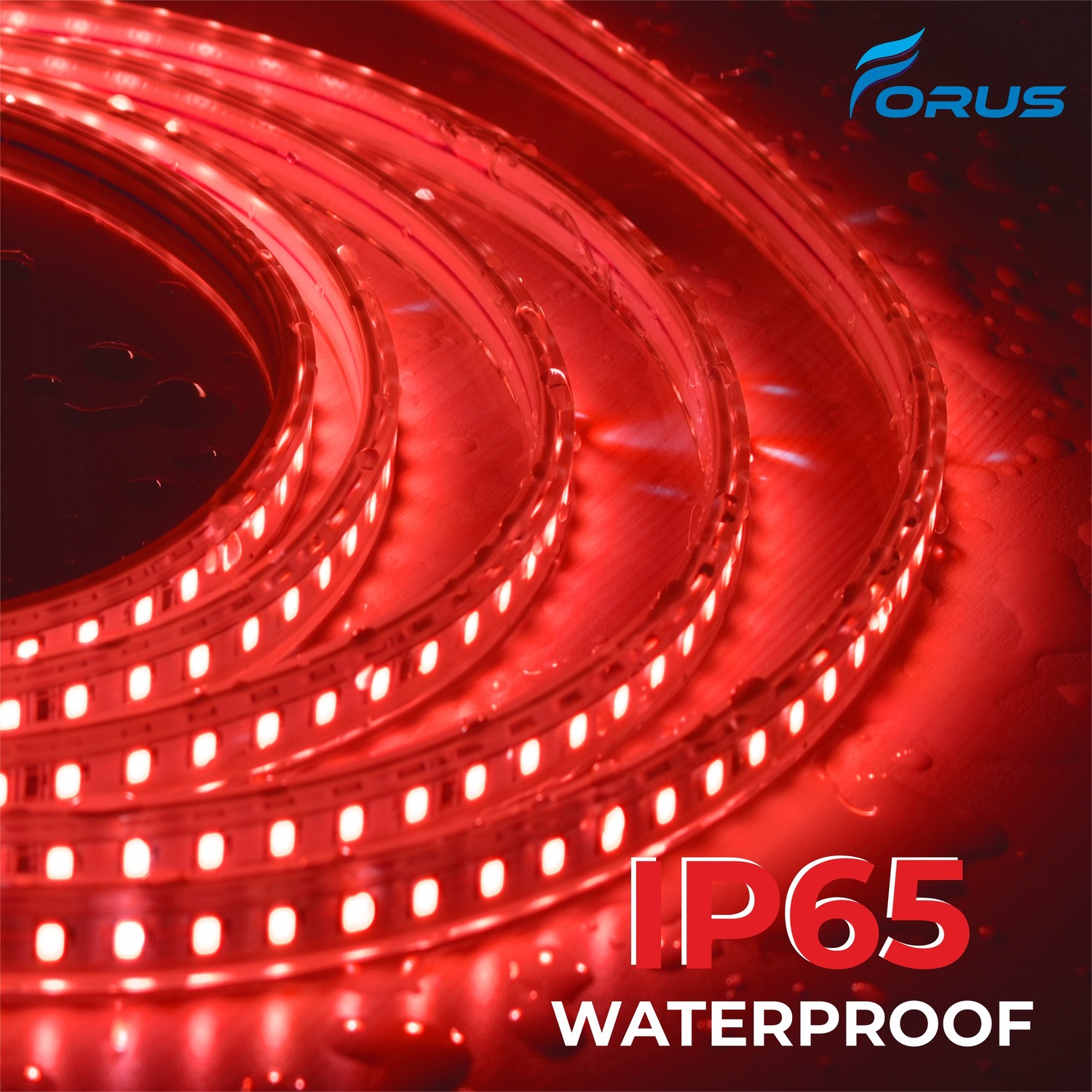 FORUS Red 50 m IP65 LED Rope Light_4