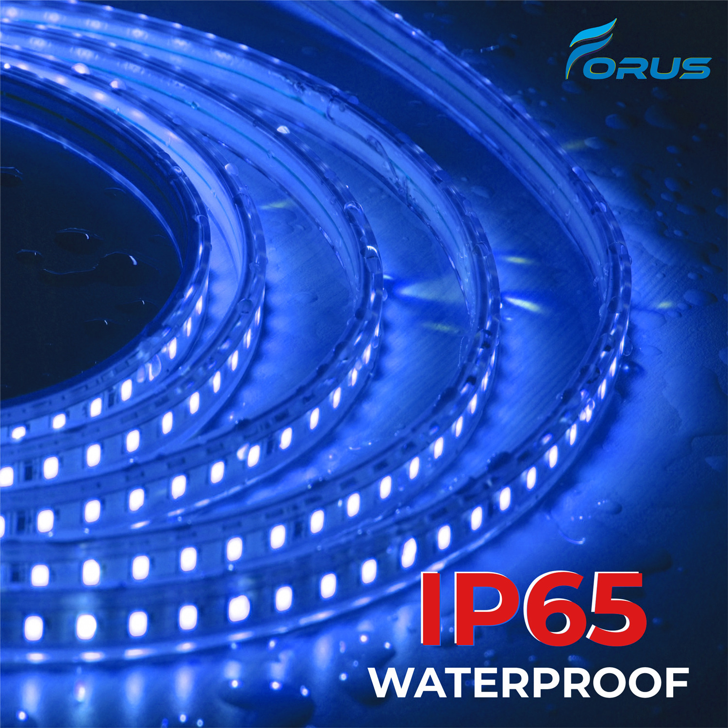 FORUS Blue 20 m IP65 LED Rope Light_4