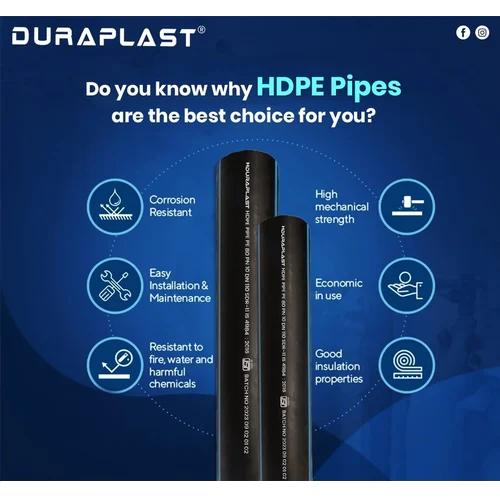 DURAPLAST 140 mm PE 80 HDPE Pipes PN 5 Straight Length_1
