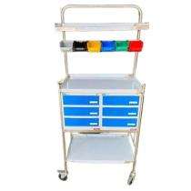 WEBCON Stainless Steel Medicine Trolley 940 x 490 x 1535 mm_0