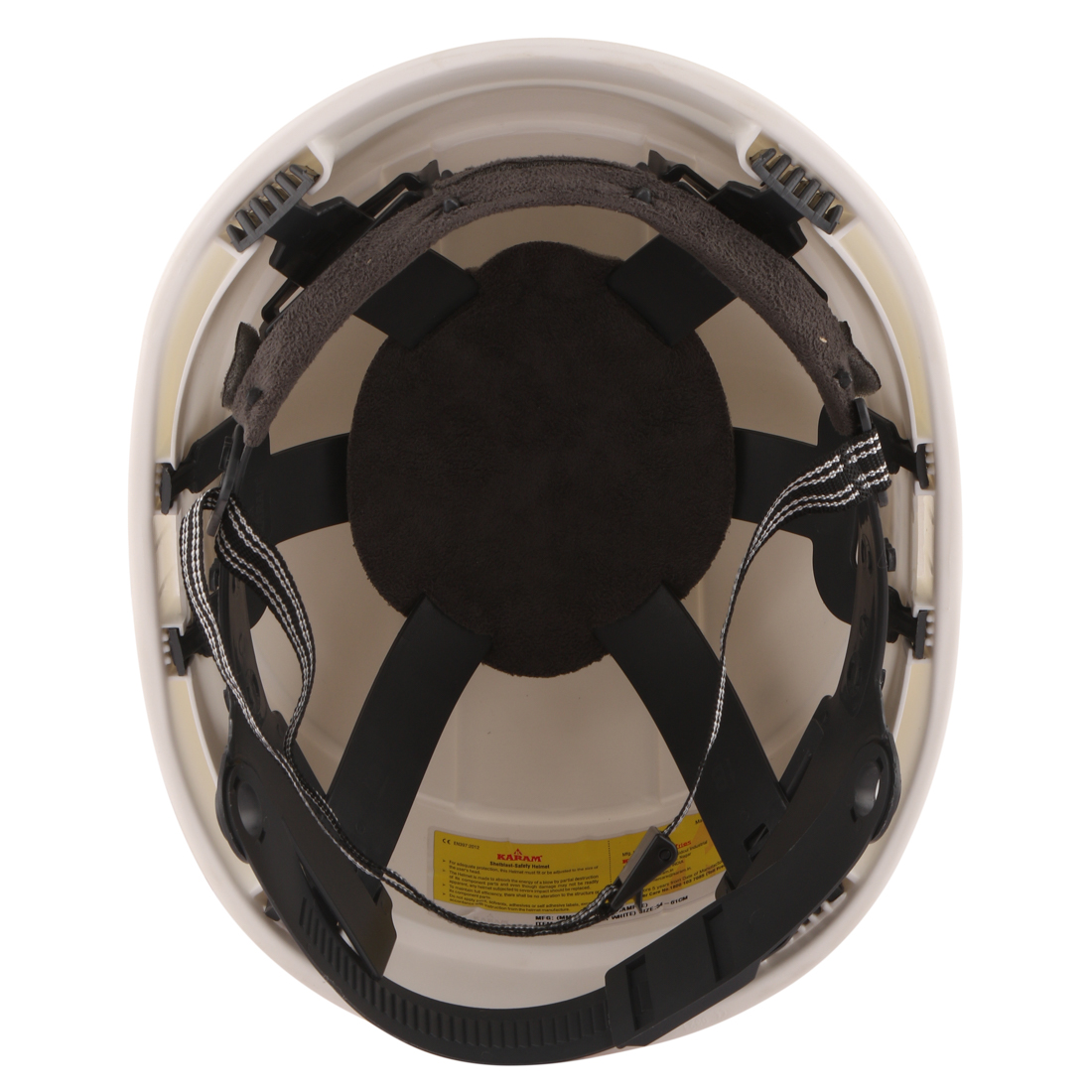 Karam Polyethylene Super White Air Ventilated Safety Helmets PN545_4