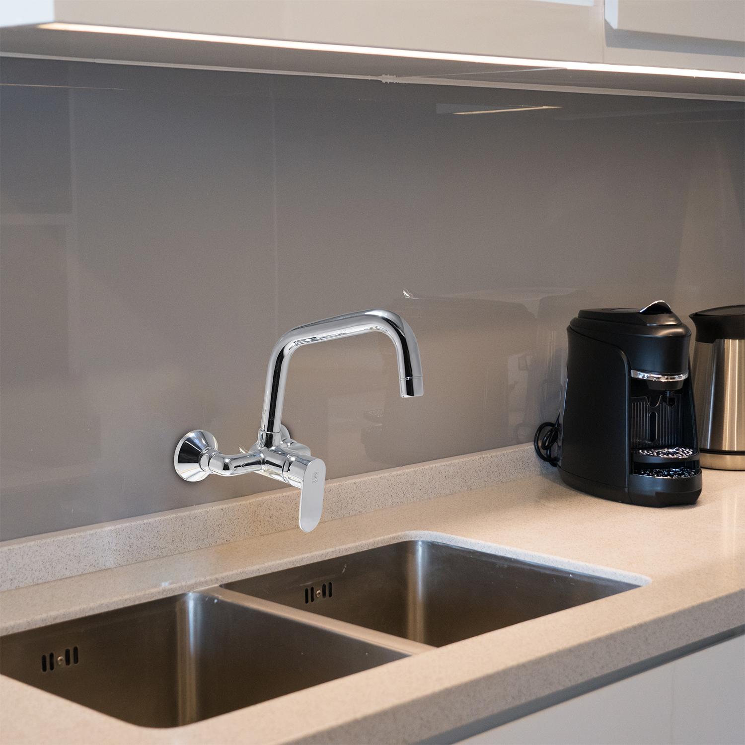 D&B Bathware Chrome plated SINK MIXER Faucet IVANO-3422-LONG PIPE_2