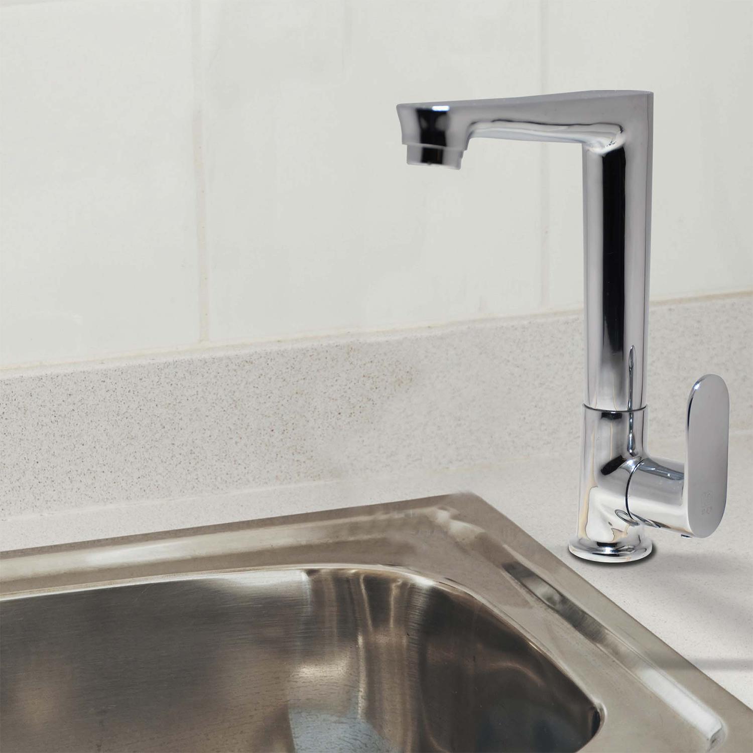 D&B Bathware Chrome plated Swan Neck Faucet IVANO-3412_2