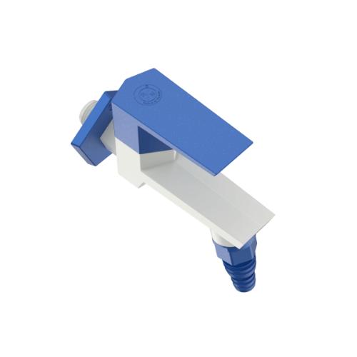 R.N. 15 mm PTMT Taps Wall Mounted Nozzle Bib Cock with Flange_1