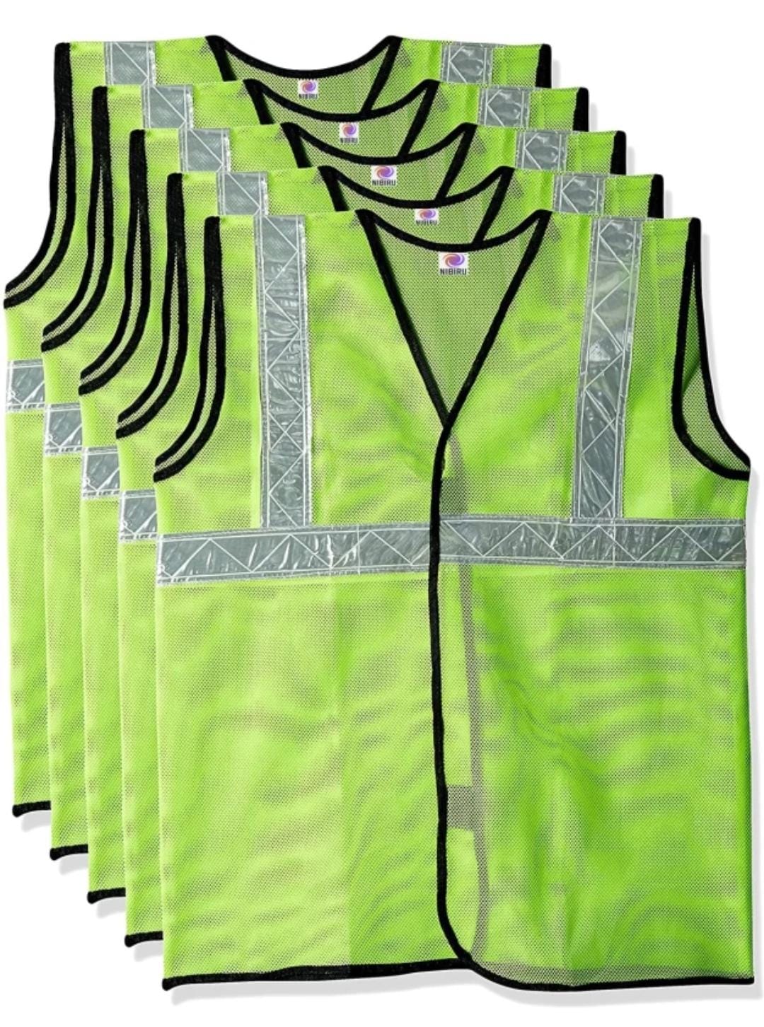 Polyester Safety Jackets L Reflective Green_2