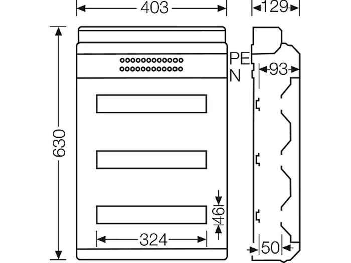 HENSEL KV 9354 M IP65 Distribution Boards Single/Three Phase_1