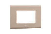 Legrand 6813-46 3 M Aluminium Champagne Modular Switch Plate Cover_0