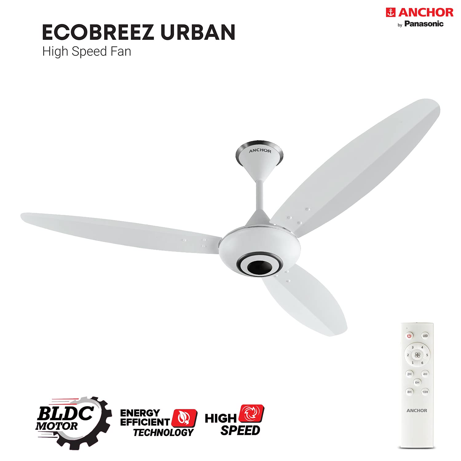 ANCHOR Eco Breeze 1200 mm 3 Blades 31 W Matt White Ceiling Fans_1