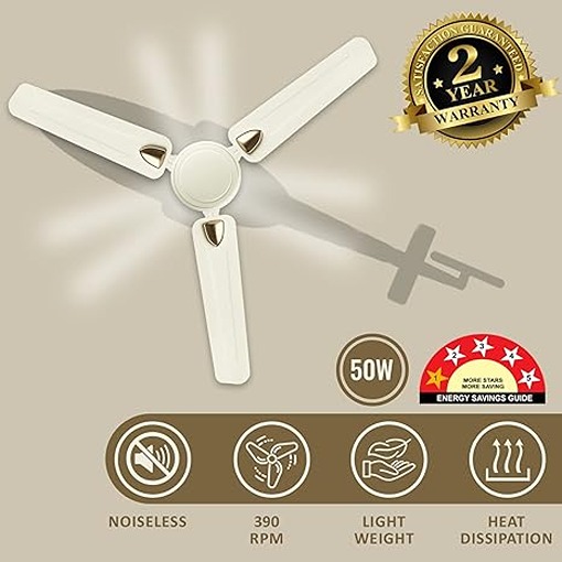 ANCHOR Sprint Neo DLX Star 1200 mm 3 Blades 50 W Ivory Ceiling Fans_2