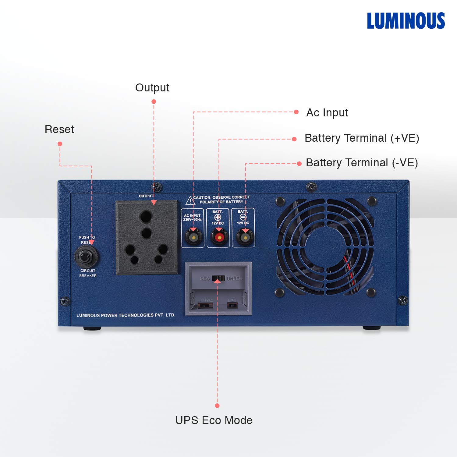 LUMINOUS Eco Volt Neo 1050 756 W 900 VA Sine Wave Inverter_4