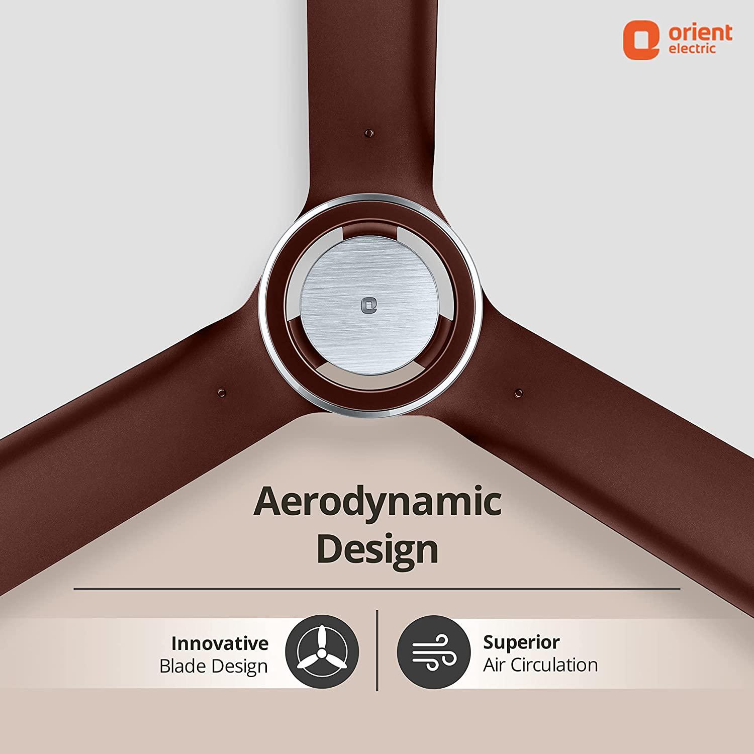 Orient I-Float 1200 mm 3 Blades 32 W Lakeside Brown Ceiling Fans_2