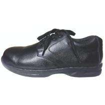 Marjane ST/0101 Buff Grain Leather Steel Toe Safety Shoes Black_0