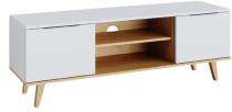 Floor Mounted Wood TV Cabinet 42 inch White_0