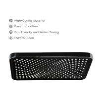 D&B Bathware RIPPLE Slim Rain Shower 8 x 12 inch Acrylonitrile Butadiene Styren_0