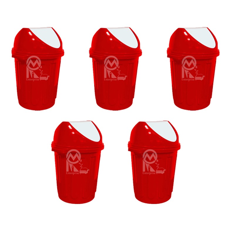 Supreme Swing Lid Bins Red 20 L Plastic_1