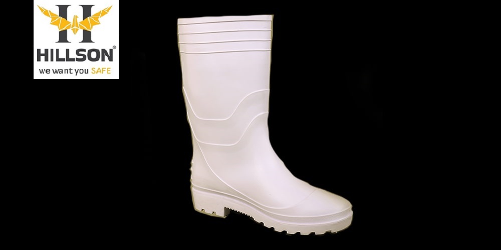 Hillson Welcome White Hard PVC Gumboots_1