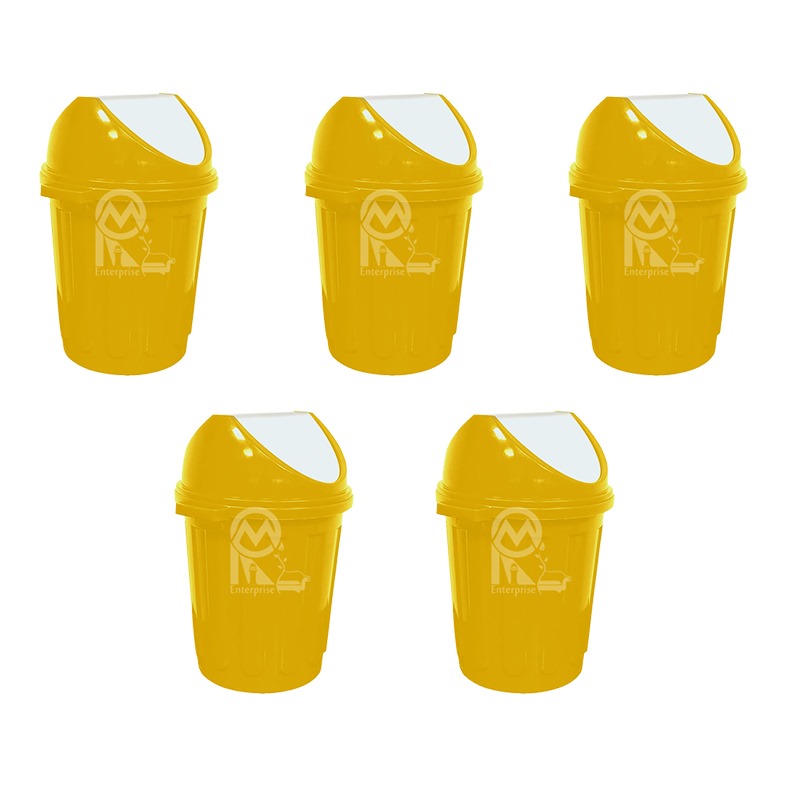 Supreme Swing Lid Bins Yellow 20 L Plastic_1