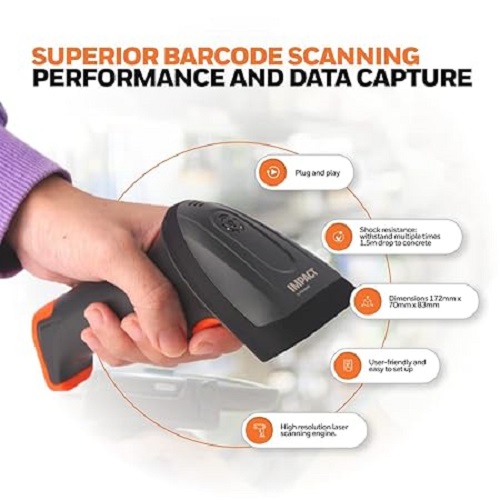 IMPACT by Honeywell IHS310X Laser Barcode Scanner Handheld 1D_2