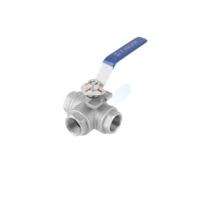 PIONEER 3 Way Female to Female SS Ball Valves 50 mm Threaded 500 bar_0