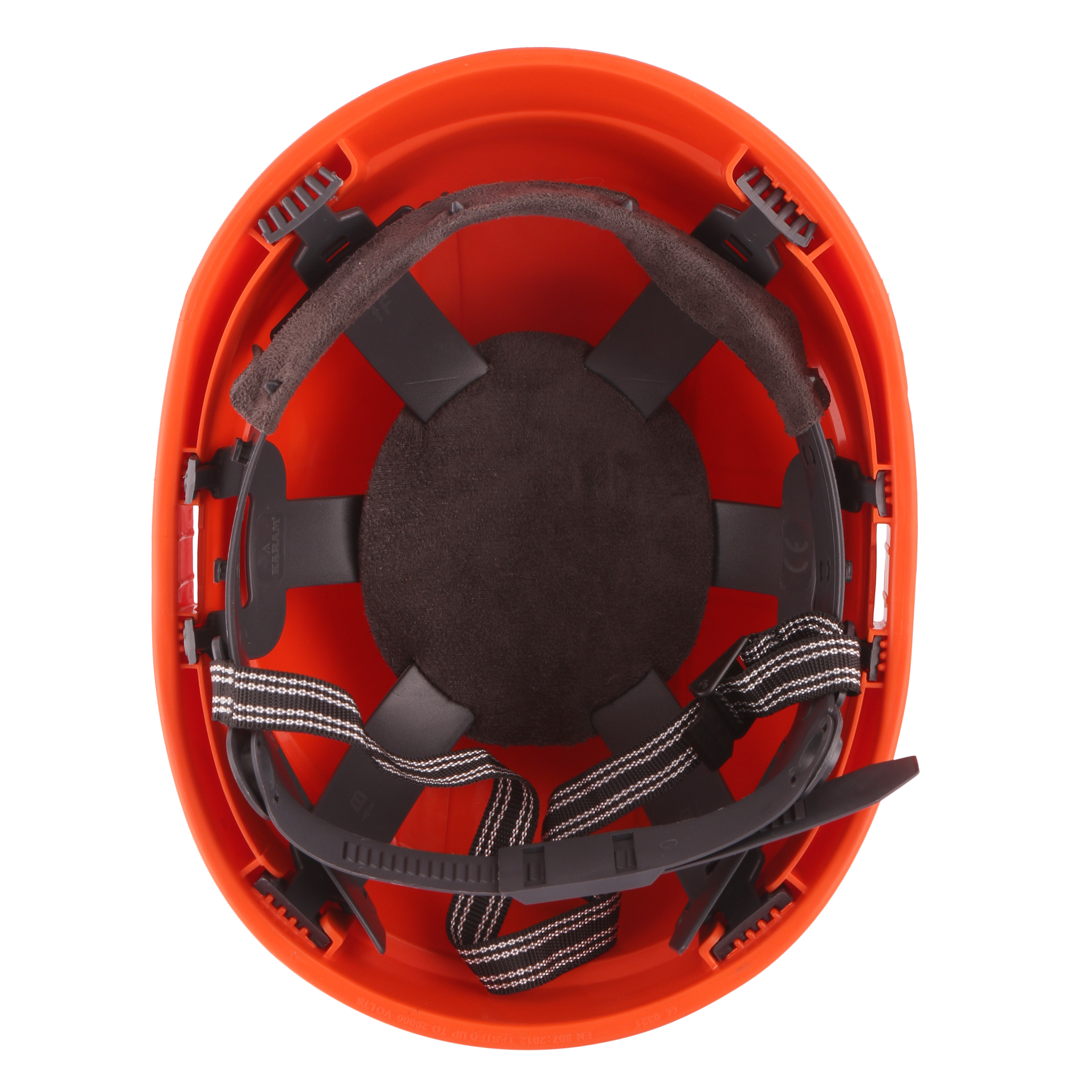 Karam Polypropylene Copolymer Chrome Orange Air Ventilated Safety Helmets PN541_4