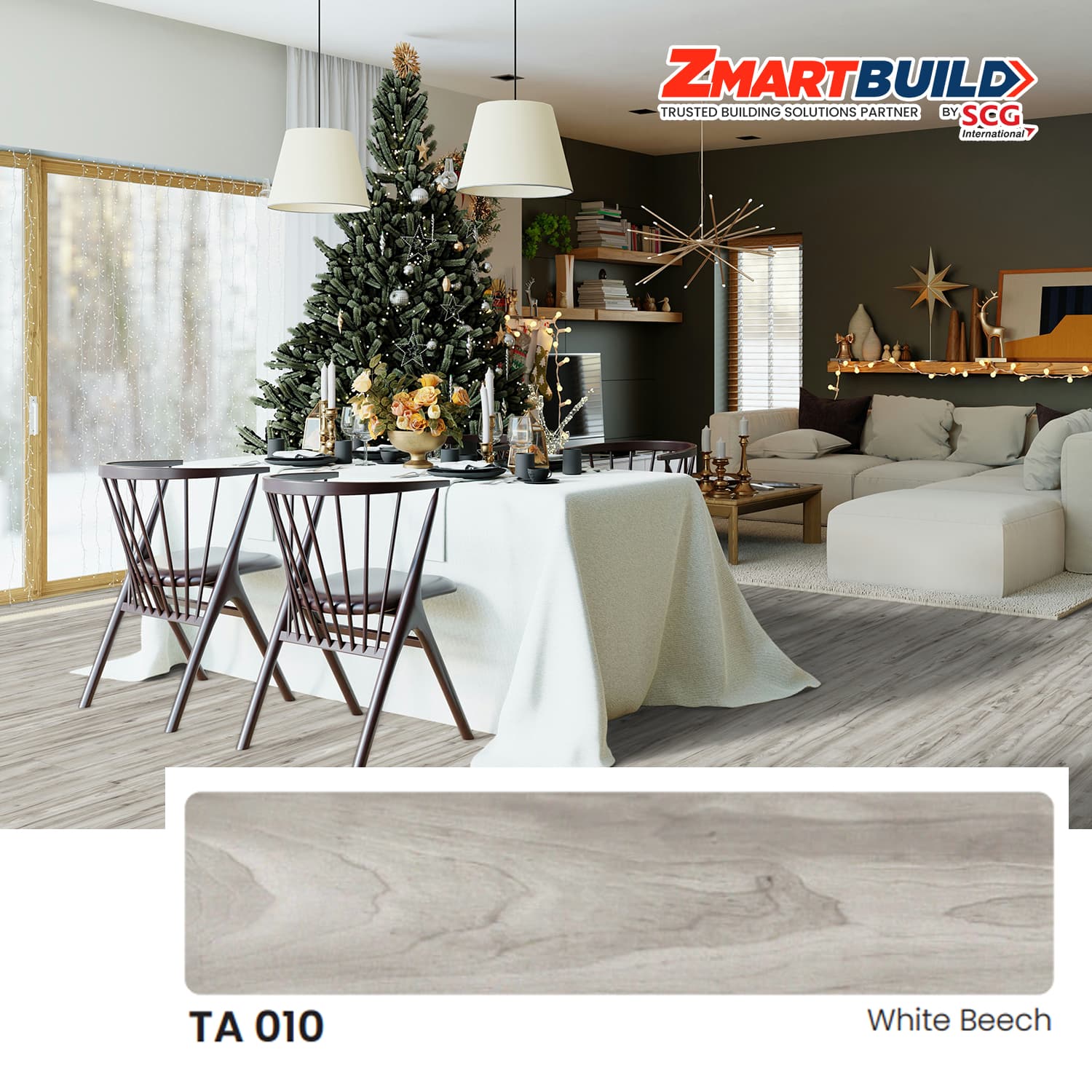 ZMARTBUILD TA 010 SPC Flooring 4 mm Semi Matt_1