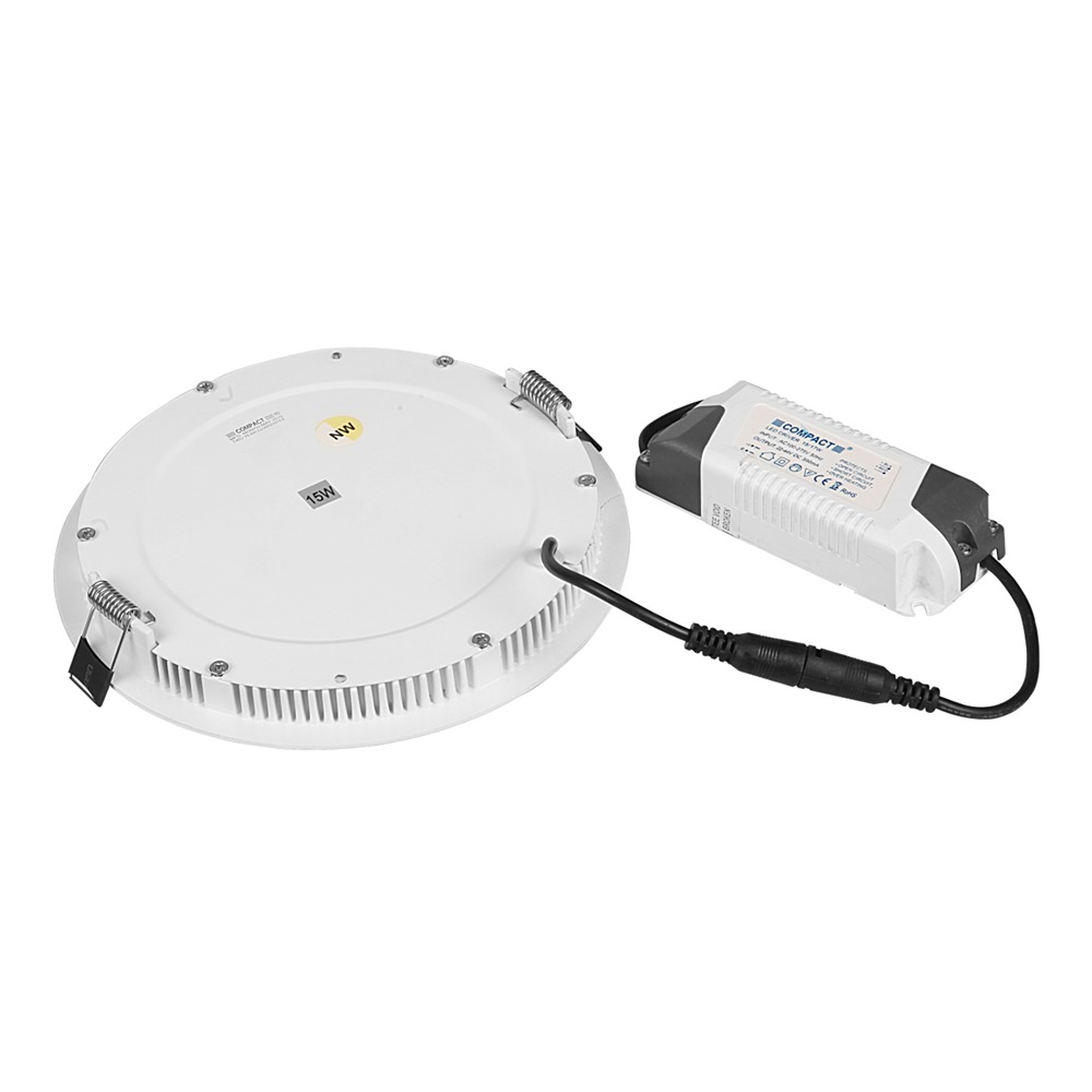 COMPACT 22 W Round Cool White 224 x 22 mm LED Panel Lights Recessed Mounted_2