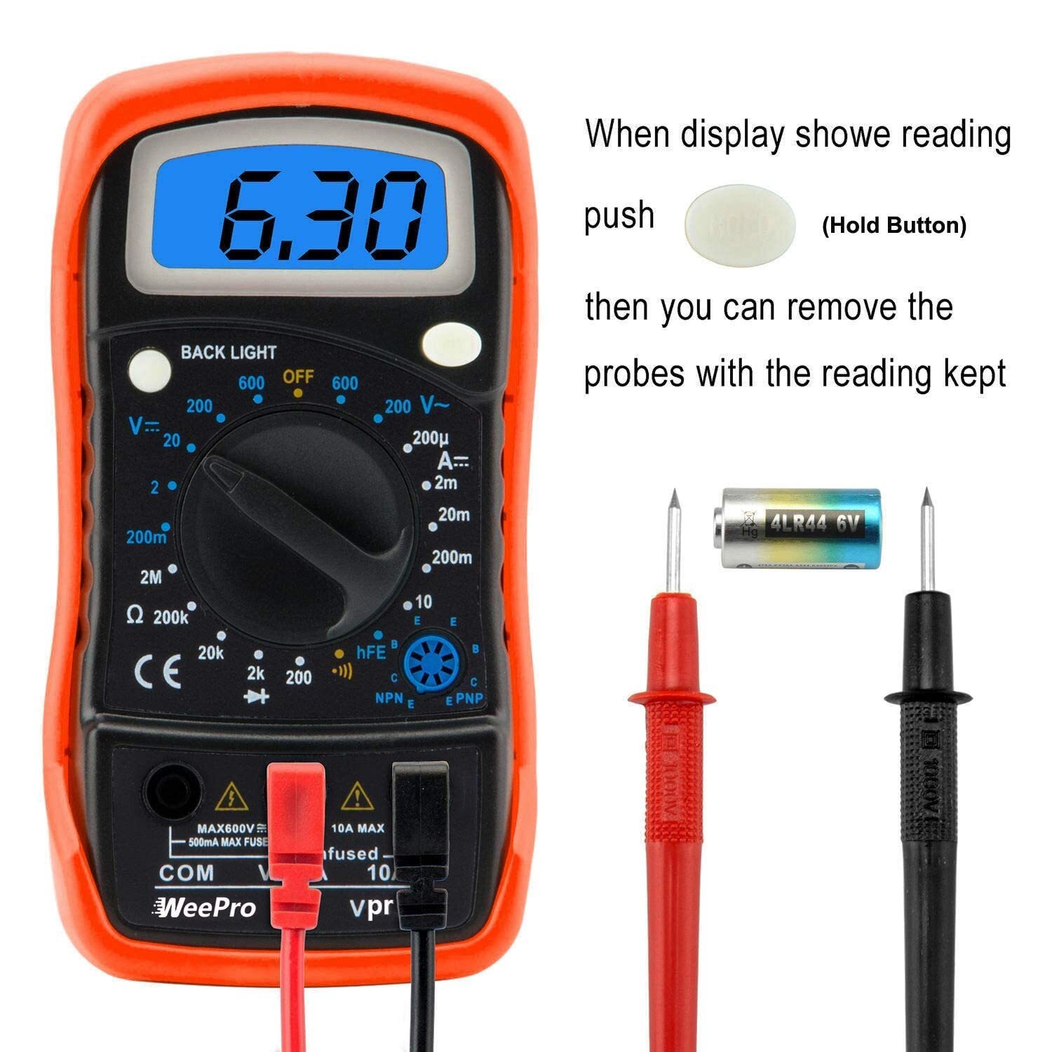 WeePro VPro850L Multimeter LCD_3