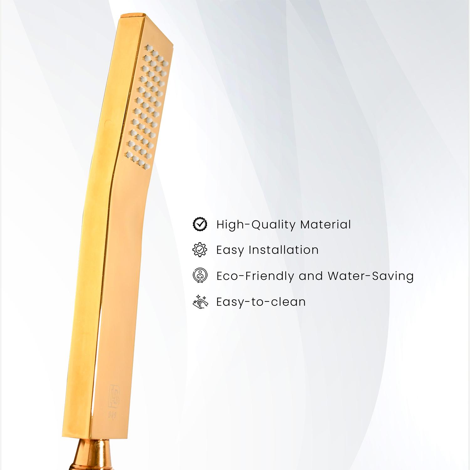 D&B Bathware DB - 6677 Overhead Single Flow Shower 6 mm Steel and Brass_1