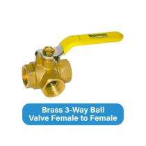 PIONEER 50 mm 3 Way Female to Female Brass Ball Valves Threaded_0