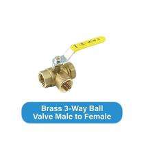 PIONEER 40 mm 3 Way Male to Female Brass Ball Valves Threaded_0