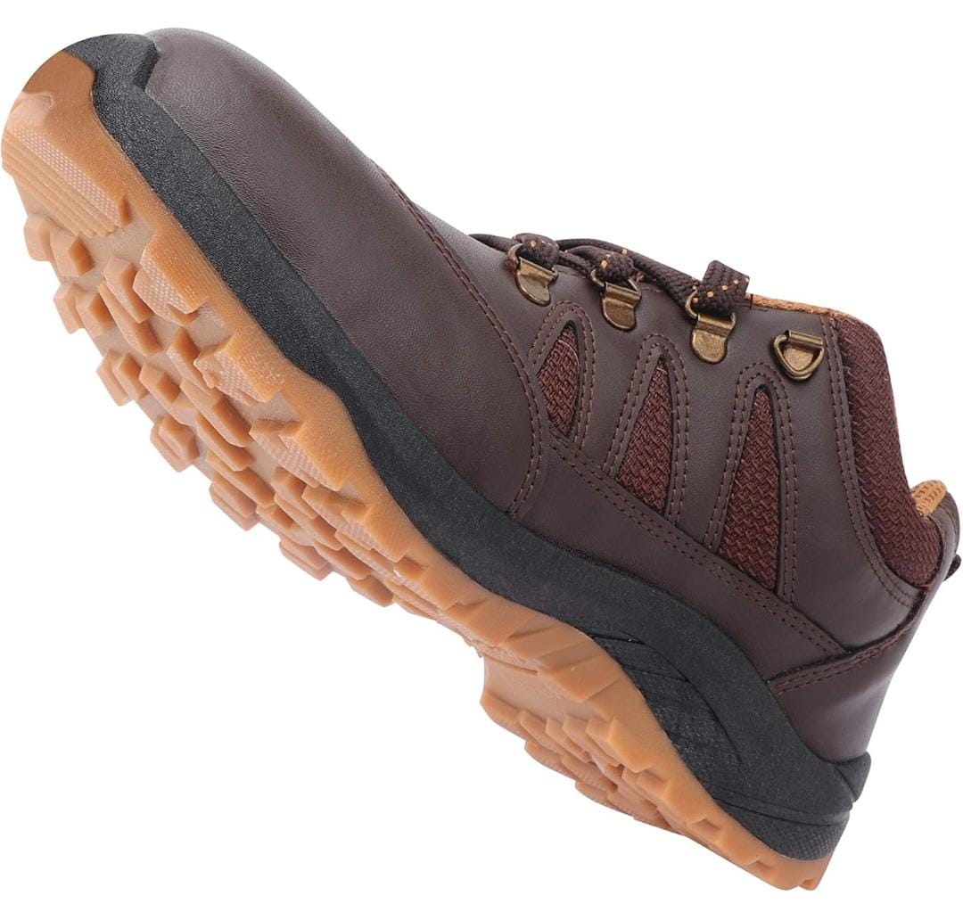 Hillson 1904 Robust Synthetic Leather Upper Metal Toe Safety Shoes Brown_3