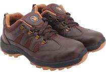 Hillson 1904 Robust Synthetic Leather Upper Powder Coated Metal Toe Cap Safety Shoes Brown_0