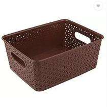 Megadeals Plastic Rectangular Basket Kitchen Storage Organiser 22 x 29 x 12 cm_0